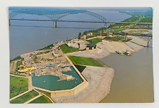 Northwest view of Mud Island Memphis Tennessee Postcard Unposted Aerial View picture