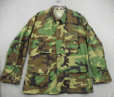 US Military Issue Jacket Uniform Coat Woodland Camouflage XL Long picture