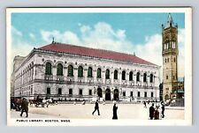 Boston MA-Massachusetts, Public Library, Antique, Souvenir Vintage Postcard picture