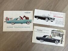 3 Vintage Original 1954 Ford Thunderbird Brochures picture