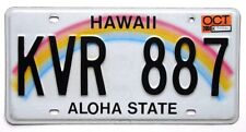 HAWAII License Plate Rainbow Aloha State  (RANDOM LETTERS/NUMBERS) **READ picture