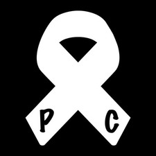 Prostate Cancer Ribbon Decal Sticker White Die Cut Vinyl picture