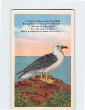 Postcard Seagull Poem Ocean Scene picture