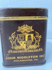 Vintage CLUB MIXTURE Tobacco Tin Litho John Middleton Inc Philadelphia, PA. Brwn picture