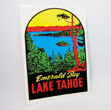 Lake Tahoe Travel DECAL / Vintage Style Vinyl STICKER, Emerald Bay California picture