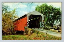PA-Pennsylvania, Scenic Greetings, Old Covered Bridge, Vintage Postcard picture