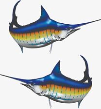 Blue Marlin Fish Fishing Auto Boat Car Truck Trailer Graphics Decal Stickers 24
