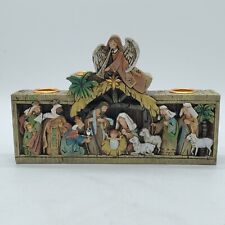 Rare Avalon Gallery Advent Candleholder Holy Family Nativity Scene 5