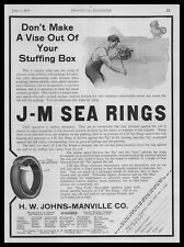 1912 H.W. Johns Manville J-M Sea Rings Factory Worker Blue Book Vintage Print Ad picture