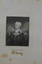 Antique Revolutionary War General William Moultrie 1834 Engraving Art Original picture
