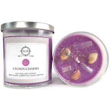 Crown Chakra Soy Candle Crystals Herbs Consciousness Yoga Meditation Wiccan  picture