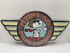 Peanuts Snoopy Flying Ace Tin Sign 17 x 9 FACTORY SEALED NICE picture