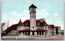 Postcard Grand Trunk R. R. Station, Portland Maine Unposted picture