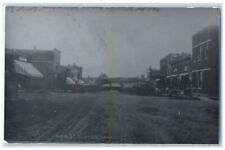 c1960's Main St Clutier Iowa IA Vintage Train Depot Station RPPC Photo Postcard picture