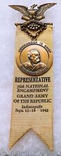 1942 GAR 76th National Encampment Representative Badge Indianapolis IN *Rare* picture