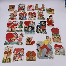 Vintage Valentine’s Day Cards Lot of 21 Assorted  Die Cut ~Fold ~ 1930s-40s picture