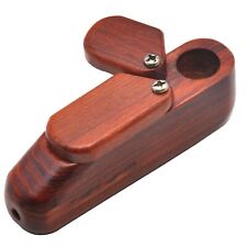 New Rotary Cover Wooden Smoking Pipe Portable Wood Pipe with Tobacco Storage Box picture