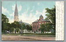 St. Joseph's Roman Catholic Church Convent Pittsfield Mass Vintage Postcard 1905 picture