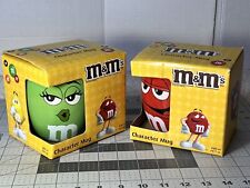M & M's World 19 Ounce Character Coffee Mugs Green & Red | Nice Couples Gifts picture