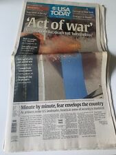 9/11- USA TODAY- DATED SEPT.12,2001-