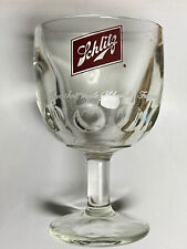 Nice Vintage SHLITZ Heavy Glass Goblet Pedestal Beer 1970s Glass Fair Prize Rare picture