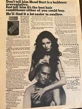 Head Start Conditioner, Baldness Preventative, Full Page Vintage Print Ad picture