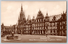 RPPC Postcard~ Girls High School, Church, & Town Hall~ Wiesbaden, Germany picture