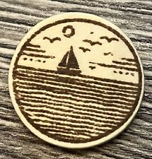 Wooden Coin Token - Lake Michigan - Charm - Keepsake - Souvenir - Artisan picture