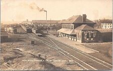 Horton Kansas RPPC Rock Island Railroad Depot & Shops 1909 picture