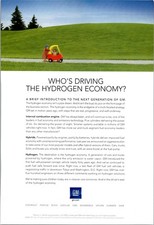 GM Who's Driving the Hydrogen Economy Vintage Print Ad 2004 picture