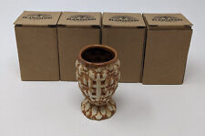 Plantation Rum Stiggins Pineapple Terracotta Shot Glass Set of 4 - New with Box picture