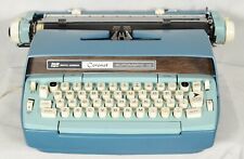 Vintage Smith Corona Blue Coronet Automatic 12 Typewriter Case & Key Tested picture