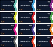 12Pcs Navy Blue RFID Blocking Credit Card Sleeves Color Coded picture