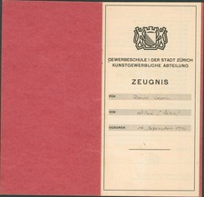 1948 Zurich Certificate - Vilna-Born Holocaust Survivor, ORT Retraining picture