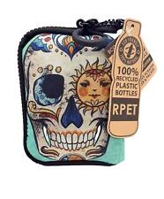 Smokezilla Sugar Skull Design Style Smoking Recycled Pouch Case W/ Removable Bag picture
