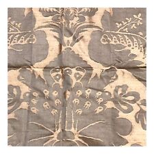Scalamandre Jacquard Italian Floor Sample Fabric 100% Silk Brown 25X27 Vintage picture