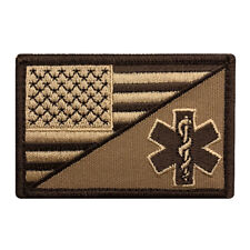 MEDIC EMT EMS USA FLAG 3 INCH HOOK PATCH (MTB49) picture