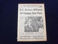 1969 MAR 19 BOSTON RECORD AMERICAN NEWSPAPER-U.S. ACCUSES MILITANTS RIOT-NP 6335 picture
