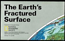 1995-4 April National Geographic Map EARTH'S PLATES & FRACTURED SURFACE - B (A) picture
