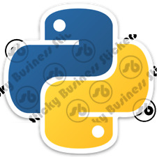 Glossy Python Programming Language Logo 3 inch Vinyl Sticker Computer Coding  picture