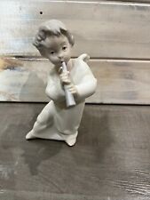 Lladro Vintage “Angel With Flute” #4540 Cherub/Angel 6” Playing Flute Matte Fin picture