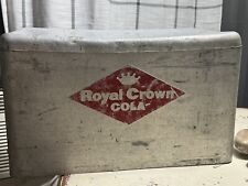 VINTAGE ALUMINUM ROYAL CROWN RC COLA COOLER DIAMOND LOGO Cronstroms Service READ picture