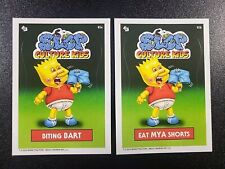 Bart Simpson The Simpson's Slop Culture Kids 2 Card Set Garbage Pail Kids Spoof picture