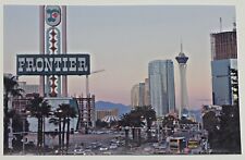 Postcard Las Vegas Blvd Frontier Hotel Casino Street Car Scene 2008 Photo Card picture