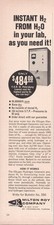 Milton Roy Company 1966 Vintage Print Ad Elhygen Electrolytic Hydrogen Generator picture