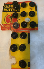 1940s/50s Vintage Pilcher's Detachable Black Buttons on Original Card 13 buttons picture