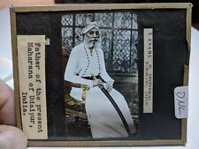 COLORED Glass Magic Lantern Slide DNL FATHER OF THE MAHARANA UDAIPUR T ENAMI picture