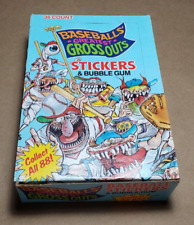 1988 Leaf Baseball Greatest Grossouts Monster Stickers Box 36 Sealed Wax Packs picture