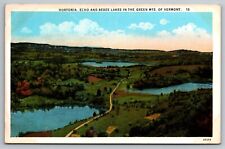 Hortonia, Echo, and Bebee Lakes, Green Mountains Vermont Vintage Postcard picture