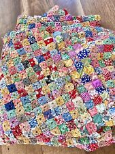 Vintage Beautiful  Handmade  YoYo Quilt picture